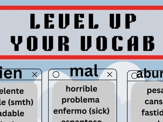 Spanish GCSE -level up your vocab