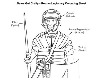 Roman Legionary Colouring Sheet