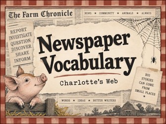 Charlotte’s Web Newspaper Vocabulary | KS2