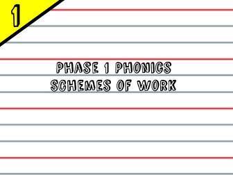 Phase 1 Phonics Schemes of Work (Including Exemplar Daily Plans and Activities)