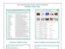 Jobs and Professions Combo Activity Worksheets