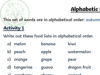 3. List - Alphabetic Ordering
