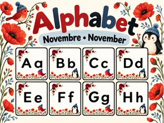 November Alphabet Cards