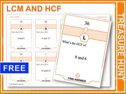 LCM and HCF (Treasure Hunt)