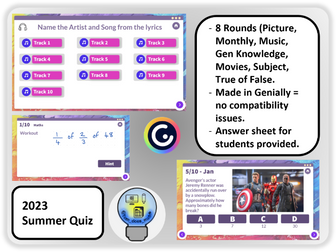 2023 Summer End of Term Quiz