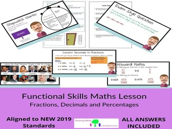 Fractions, Decimals and Percentages Complete Lesson Pack | KS3 & Functional Skills Maths UK