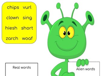 Phonics phase 3 - real word or alien word?