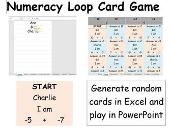 Numeracy Loop Card Game