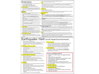 A* ALL (Physical and Human) A-Level Geography Case Studies