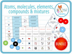 Atoms, molecules, elements, compounds & mixtures - 3x Activities and ...