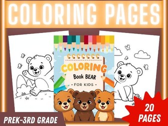 Bear Coloring Pages for Kids | 20 Printable Bear Coloring Sheets | EYFS & KS1