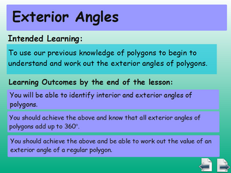 Exterior Angles of Polygons