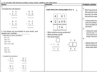 NTCEM YEAR 5 DECIMALS UNIT COMPLETE PLANNING