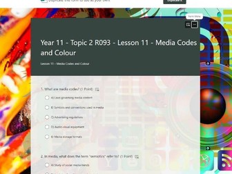 iMedia R093 - Creative iMedia in the media - Retrieval/Revision Quizzes