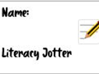 Literacy Jotter Label - Editable
