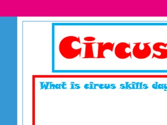 Children's evaluation form for themed Circus day (KS2). Great for an end of topic review.