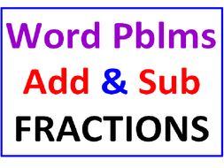 Fraction Word Problems Addition and Subtraction