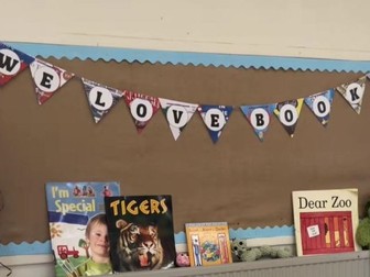 Book corner display bunting