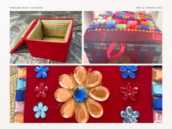 DIY Padded box pdf, fabric keepsake box pdf, treasure box pdf, gift box, memory keeper, PDF tutorial