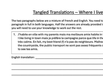 Tangled Translations - Where I live