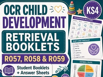 Child Development Retrieval Booklets | R057, R058 and R059 | Student Booklets and Answer Sheets