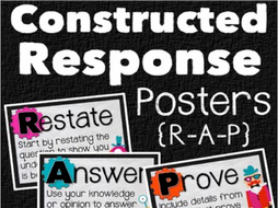 Constructed Response Posters RAP for Written Responses