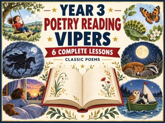 Year 3 Poetry Reading Comprehension Bundle | VIPERS | 6 Classic Poems