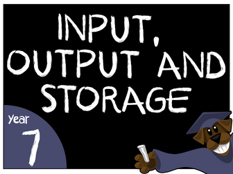 Input, Output and Storage