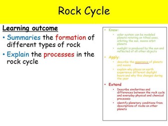Year 7 - Rock Cycle (Full lesson - 2 hours)