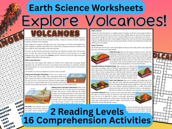 Volcano Reading Texts & Worksheets