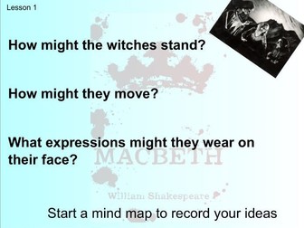 Shakespeare Macbeth -Writing Unit Witches Description/ Macbeth Response