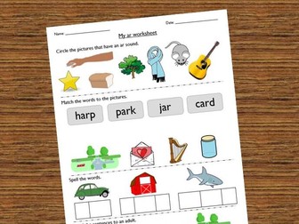 Differentiated Phonics Worksheet - ar sound