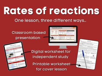 Rates of reactions Lesson bundle