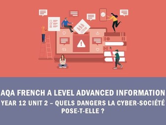AQA French A Level Year 12 Unit 2 – Quels dangers la cyber-société pose-t-elle