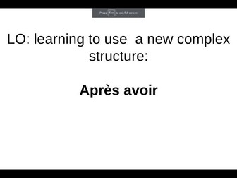 Introduction to a complex structure Apres avoir