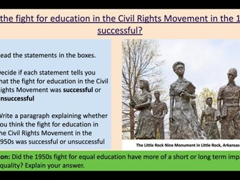 Why was education so significant in the fight for Civil Rights in the USA?