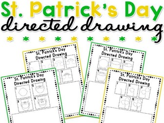 St. Patrick's Day Directed Drawing Activity Worksheets