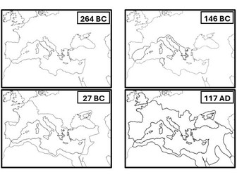 Rise of the Roman Empire Maps, 264BC - 117AD