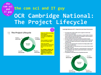 OCR Cambridge Nationals in ICT - The Project Lifecycle