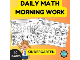 Engage Kindergarteners with Interactive Morning Math Work