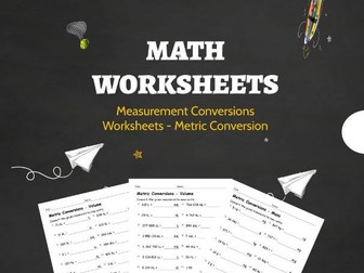 Math Practice Problems, Metric Conversion Worksheets