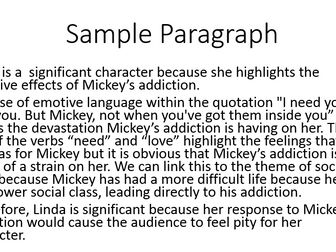 Blood Brothers AQA-a lesson and worksheet focusing on the character of Linda