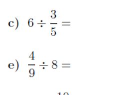 dividing fractions and whole numbers worksheet no 3 with solutions