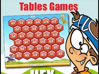 Multiplication Game - Hex - 2 Times Table to 12 Times Table Games