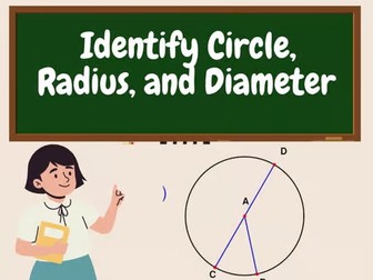 Identify Circle, Radius, and Diameter - Circle Worksheets
