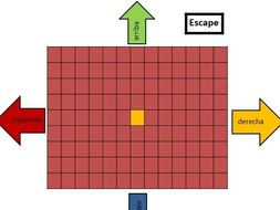 Spanish Escape Game. Arriba, abajo, izquierda, derecha