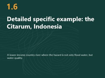 IGCSE Geography 0460: Rivers 1.6  The Citarum Case Study