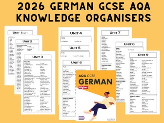 AQA German GCSE knowledge organisers