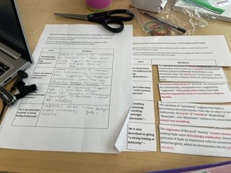 Jekyll and Hyde Scene 1 activity and worksheet