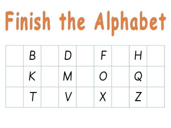 Finish the Alphabet Board